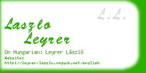laszlo leyrer business card