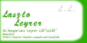 laszlo leyrer business card